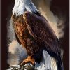 SENQAO Eagle Diamond Painting Kits for Adults, American Bald Eagle Full Drill Round Diamond Painting, for Room Decor Bedroom Decor Or Birthday for Friends 30x40cm