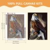 SENQAO Eagle Diamond Painting Kits for Adults, American Bald Eagle Full Drill Round Diamond Painting, for Room Decor Bedroom Decor Or Birthday for Friends 30x40cm