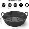 Round Silicone Air Fryer Liners 3Pack, Ninja AF101 & AF161 Silicone Liners for 4-5.3QT, Reusable Air Fryer Accessories Food Grade Liners, Compatible with Ninja, COSORI, Tefal, Bear, Chefman
