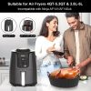 Round Silicone Air Fryer Liners 3Pack, Ninja AF101 & AF161 Silicone Liners for 4-5.3QT, Reusable Air Fryer Accessories Food Grade Liners, Compatible with Ninja, COSORI, Tefal, Bear, Chefman