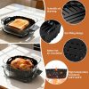 CTD-GR-1155GK_4 Air Fryer Accessories Silicone Liners for Ninja Crispi Pro AS101CY | AS101DG/AS101LG Big Liner for 6 QT Glass Container & Small Liner for 2.5 QT Glass Container, 2 Pcs Reusable Accessories