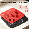 Air Fryer Silicone Liners,2 Pack 8.5 Inch Reusable Food-Grade Silicone Mat, Non-stick Heat Resistant Air Fryer Accessories