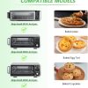 for Ninja Foodi Reusable Air Fryer Liners 12x12inch Non-Stick，Bottom of Toaster Oven Mat,3x Liners + 3x Mesh Sheets, Baking/Microwave/Grill,450°F,Pre-Cut Square for SP101/SP201/SP301/SP351