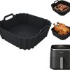 Silicone Air Fryer Liners for COSORI 5-6.5 QT,Reusable airfryer liners silicone Compatible with Ninja AF141 181,8.5inch Air Fryer Accessories for Corsori 6QT, Ninja Airfryer 5QT,Gourmia & More