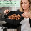 Silicone Air Fryer Liners for COSORI 5-6.5 QT,Reusable airfryer liners silicone Compatible with Ninja AF141 181,8.5inch Air Fryer Accessories for Corsori 6QT, Ninja Airfryer 5QT,Gourmia & More