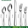CTD-GR-1336GK_2 PHILIPALA 20 Piece Silverware Set, Stainless Steel Flatware Set for 4 Food Grade Novelty Flatware Cutlery Utensil Set Include Knife Fork Spoon Mirror Polished Dishwasher Safe