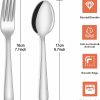 Unokit 24-Piece Spoons and Forks Set Silverware Set - Forks and Spoons Food Grade Stainless Steel Silverware for Home, Kitchen and Restaurant, 12-Fork and 12-Spoon, Mirror Polished&Dishwasher Safe
