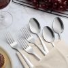 Unokit 24-Piece Spoons and Forks Set Silverware Set - Forks and Spoons Food Grade Stainless Steel Silverware for Home, Kitchen and Restaurant, 12-Fork and 12-Spoon, Mirror Polished&Dishwasher Safe