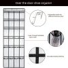 CTD-GR-1501GK_3 SAVERHO Over the Door Shoe Organizer, Hanging Shoe Organizer with 24 Mesh Large Pockets Door Shoe Rack Organizer for Men Women Kids Hanging Shoe Storage Bag.(White