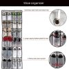 CTD-GR-1501GK_4 SAVERHO Over the Door Shoe Organizer, Hanging Shoe Organizer with 24 Mesh Large Pockets Door Shoe Rack Organizer for Men Women Kids Hanging Shoe Storage Bag.(White