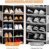 8-Layer Over The Door Shoe Organizer with 16 Compartments, Pockets Heavy-Duty Non-Woven Fabric Hanging Shoes Storage Rack,Hanging Shoe Rack Space Saving Shoe Storage for Bedroom Closet Bathroom