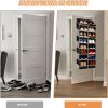 8-Layer Over The Door Shoe Organizer with 16 Compartments, Pockets Heavy-Duty Non-Woven Fabric Hanging Shoes Storage Rack,Hanging Shoe Rack Space Saving Shoe Storage for Bedroom Closet Bathroom