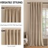 CTD-GR-184GK_2 MIULEE Velvet Curtains 84 inches 2 Panels - Luxury Blackout Curtains for Bedroom Living Room Thermal Insulated Super Soft Window Drapes Rod Pocket & Back Tab, Camel Beige, W52 x L84 inches