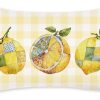 ONWAY Summer Throw Pillow Cover 12x20 Inch Lemon Yellow Buffalo Plaid Decorative Pillowcase Farmhouse Outdoor Patio Holiday Cushion Case for Sofa Couch Bed