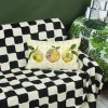 ONWAY Summer Throw Pillow Cover 12x20 Inch Lemon Yellow Buffalo Plaid Decorative Pillowcase Farmhouse Outdoor Patio Holiday Cushion Case for Sofa Couch Bed