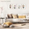 CTD-GR-2039_2 Dazzlewall 4 pcs Watercolour Wall Art Print, Colourful Floral Botanical Artwork Print, Minimalist Wall Decor for Bedroom Living Room Bathroom, 8x10 in Unframed