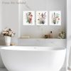 CTD-GR-2039_3 Dazzlewall 4 pcs Watercolour Wall Art Print, Colourful Floral Botanical Artwork Print, Minimalist Wall Decor for Bedroom Living Room Bathroom, 8x10 in Unframed