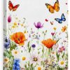 Aesthetic Wildflowers Canvas Wall Art Floral Butterfly Print Poster Framed | Butterfly Wildflowers Poster Picture Floral Wall Decor for Home Living Room Bedroom 8x10 Inch Framed