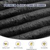 Stuffed Round Ottoman,Corduroy Pouf Ottoman Foot Rest,20 X 15 in,Dark Grey | Memory Foam Filling,Pouf Storage Ottoman Footstool for Living Room,20 X 15 Floor Poufs for Couch,Footrest Only