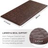 WISELIFE Kitchen Mat Cushioned Anti Fatigue Floor Mat,17.3"x28", Thick Non Slip Waterproof Kitchen Rugs and Mats,Heavy Duty Foam Standing Mat for Kitchen,Floor,Home,Desk,Sink, Brown