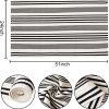 Black and White Striped Outdoor Rug 24'' x 51''Farmhouse Front Porch Rug Hand-Woven Machine Washable Layered Door Mats for Entryway/Bedroom/Patio/Porch Decor
