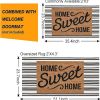 Black and White Striped Outdoor Rug 24'' x 51''Farmhouse Front Porch Rug Hand-Woven Machine Washable Layered Door Mats for Entryway/Bedroom/Patio/Porch Decor