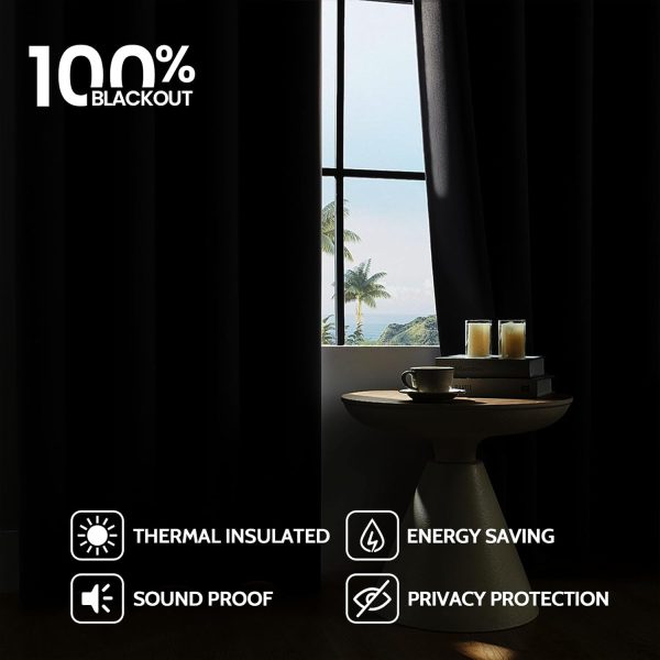 COSVIYA 100% Blackout Sage Green Linen Curtains & Drapes 84 Inch Length | Light Blocking Full Room Darkening Grommet Insulated Thermal Window Panels for Bedroom/Living Room,52x84 inches,2 Panels