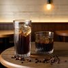 Laerjin Drinking Glasses Set of 8, 12 oz Highball Glasses & 10 oz Cocktail Glasses Set, Ribbed Glass Cups,Thick Glass Cups, Kitchen Water Glasses Cup, Bar Tumbler Glassware for Beer, Whiskey(Clear)