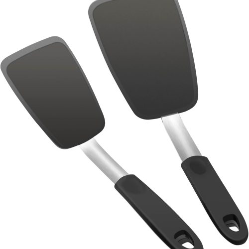 CTD-GR-919GK_1 2 Pack Flexible Silicone Spatula Turner, Non Scratch Cookware Safe Cooking Utensils