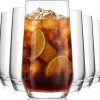Echubao16 oz Drinking Glasses Set of 8, Highball Glasses, Tall Water Glasses, Lead-Free Crystal Glassware, Glass Cups for Mojito, Cocktail, Juice, Bar, Kitchen & Everyday Use