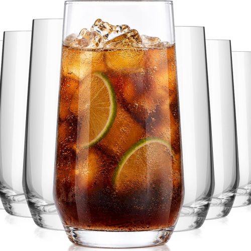 CTD-GR-921GK_1 Echubao16 oz Drinking Glasses Set of 8, Highball Glasses, Tall Water Glasses, Lead-Free Crystal Glassware, Glass Cups for Mojito, Cocktail, Juice, Bar, Kitchen & Everyday Use