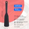2 Pack Silicone Thin Omelet Turner, Heat Resistant Crepe Spatula for Nonstick Cookware, Pancake Spatula for Egg Cake Pizza Steak Omelet Crepes (Black)