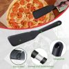 2 Pack Silicone Thin Omelet Turner, Heat Resistant Crepe Spatula for Nonstick Cookware, Pancake Spatula for Egg Cake Pizza Steak Omelet Crepes (Black)