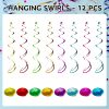 YQUQWN, 52 Pcs Back to School Crayon Hanging Swirls Decorations, No DIY, Back To School Swirls Crayon Classroom Decor, Welcome Back To School Decorations for Classroom Back to School Party Decorations