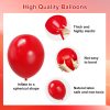 Red and White Balloons Garland Arch Kit, 129pcs Red White Balloons | 4 Different Size Red Balloons for Mother's Day, Valentine's Day, Birthday, Wedding, Christmas Party Decorations