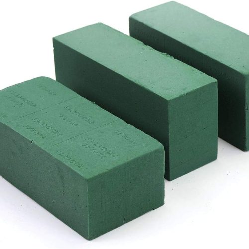 3PCS Floral Foam Bricks, Florist Flower Foam Green Blocks (9” Lx4” Wx3” H) Flower Arrangement Brick Supplies for Florist Craft