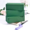 3PCS Floral Foam Bricks, Florist Flower Foam Green Blocks (9” Lx4” Wx3” H) Flower Arrangement Brick Supplies for Florist Craft