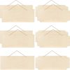 CTFO35CT_1 Patelai 10 Pcs Unfinished Hanging Wood Sign 9.8 x 3.9 Inch Rectangle Blank Wooden Plaque Blank Hanging Wooden Slices Banners with Ropes for Painting Writing DIY Home Crafts (2 Styles)