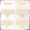 CTFO35CT_2 Patelai 10 Pcs Unfinished Hanging Wood Sign 9.8 x 3.9 Inch Rectangle Blank Wooden Plaque Blank Hanging Wooden Slices Banners with Ropes for Painting Writing DIY Home Crafts (2 Styles)