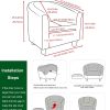 CTJ0439341S_2 CRFATOP 2 Piece Club Chair Slipcover Stretch Barrel Chair Covers Solid Tub Chair Slipcovers Soft Armchair Covers Removable Furniture Protector Arm Chair Cover for Living Room,Green