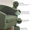 CTJ0439341S_4 CRFATOP 2 Piece Club Chair Slipcover Stretch Barrel Chair Covers Solid Tub Chair Slipcovers Soft Armchair Covers Removable Furniture Protector Arm Chair Cover for Living Room,Green