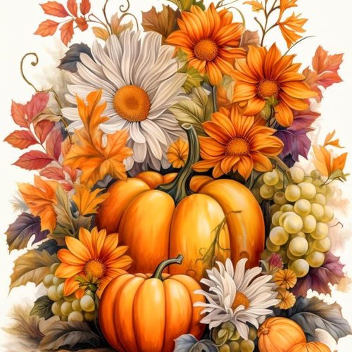 Autumn Diamond Art Kits for Adults Pumpkin Diamond Painting Kit 12x16in | 5D Diamond Art Kit Thanksgiving Diamond Painting Kits for Adult, DIY Full Round Diamonds Dots Gem Art Kit for Home Wall Decor