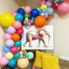 KBZVNAF Rainbow Balloons Latex Party Balloons - 50 Pack 12 inch Helium Assorted Bright Balloons for Wedding Baby Shower Birthday Party Decorations
