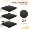 Fun Memories Floating Shelves for Wall - 7.5 Inch Square Shelves with Invisible Brackets, Black Small Wall Shelf for Living Room, Bathroom, Bedroom, and Kitchen Decor Black Set of 3