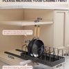 CTMCE00088CT_2 Lozovin Pull Out Pots and Pans Organizer Under Cabinet, Sliding Lid Holder and Pan Rack in Kitchen, Slide Out Inside Cabinet Storage for Pot Lid, Bakeware, Dishes, 8 Adjustable Dividers, 2 Pack Black