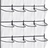 VOPTON 28Large Pockets Over The Door Shoe Organizer, Hanging Shoe Organizer for Closet, Premium Clear Shoe Rack for Door, Shoes Hanger Organizers Storage Holder for Back of Door and 4Metal Hook White