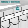 VOPTON 28Large Pockets Over The Door Shoe Organizer, Hanging Shoe Organizer for Closet, Premium Clear Shoe Rack for Door, Shoes Hanger Organizers Storage Holder for Back of Door and 4Metal Hook White