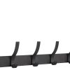 CTMCE00593CT_1 Optish Over The Door Hooks, Door Hanger Hooks for Hanging, Towel Racks for Bathroom with 12 Coat Hook, Coat Rack College Dorm Essentials Bathroom Accessories(1 Pack, Black)