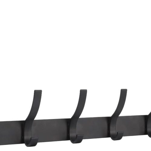 CTMCE00593CT_1 Optish Over The Door Hooks, Door Hanger Hooks for Hanging, Towel Racks for Bathroom with 12 Coat Hook, Coat Rack College Dorm Essentials Bathroom Accessories(1 Pack, Black)