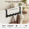 CTMCE00593CT_2 Optish Over The Door Hooks, Door Hanger Hooks for Hanging, Towel Racks for Bathroom with 12 Coat Hook, Coat Rack College Dorm Essentials Bathroom Accessories(1 Pack, Black)